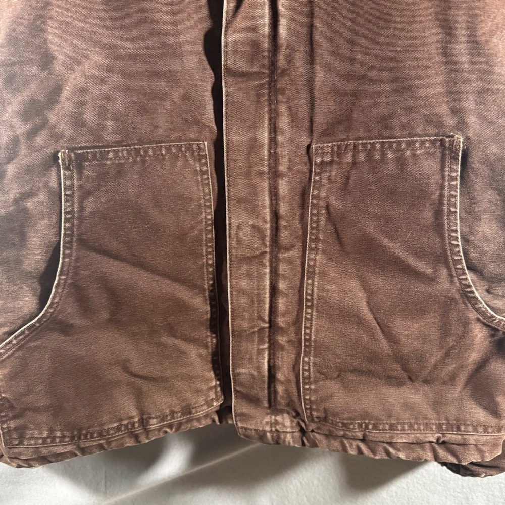 Vintage Carhartt J22 DKB Detroit Style Jacket Mens XL Dark Brown Duck Canvas USA - Picture 3 of 6